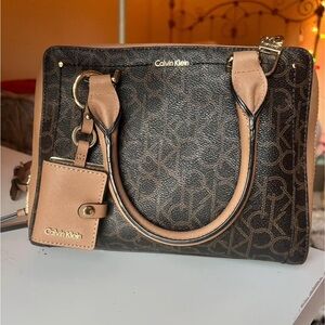 Calvin Klein Brown and Tan Women's Bag